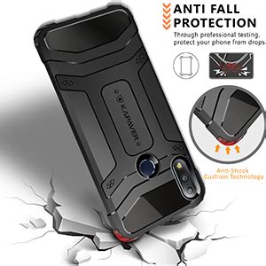 KAPAVER Rugged Back Cover Case For Asus Zenfone Max Pro M2 ZB631KL