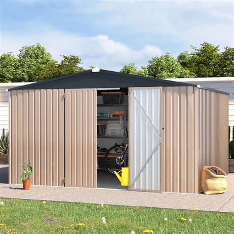 Amazon Evedy Metal Large Sheds 10ft12ft Outdoor Storage Sheds