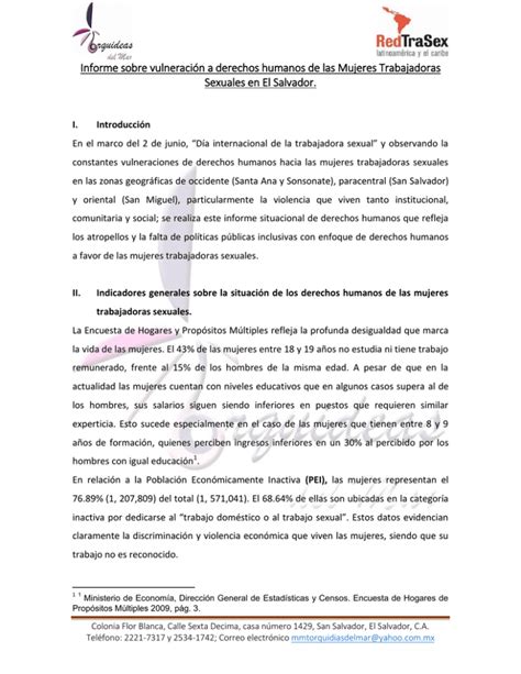 Informe Sobre Vulneración A Derechos Humanos De Las