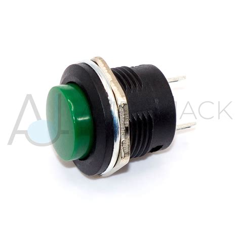 Кнопка без фиксации 16мм R13-507, на замыкание, 3A, 2pin, OFF-(ON ...