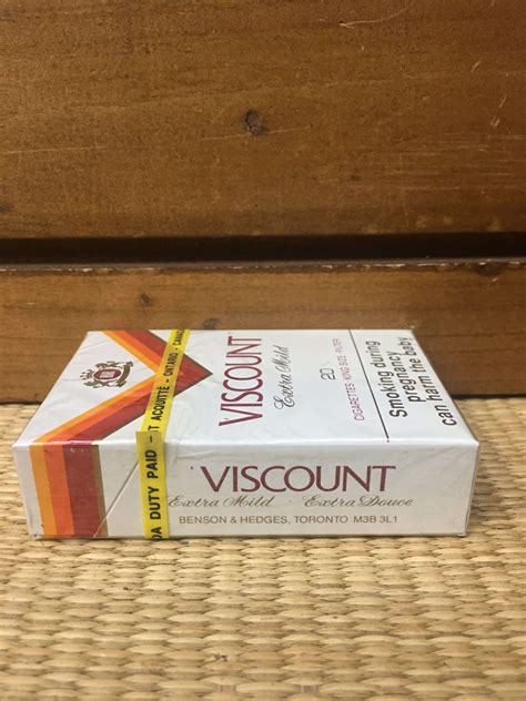 Viscount King Size Extra Mild Cigarette Hard Box Benson Hedges