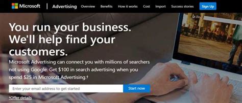 Get 100 Free Microsoft Bing Ads Credits For Us Users