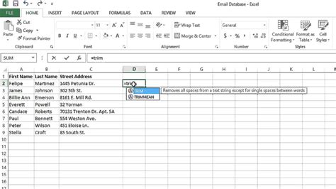 How To Delete Trailing Spaces In Excel Ms Excel Tips Youtube