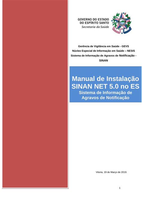 Pdf Manual De Instala O Sinan Net No Es Net Manual De Instalacao