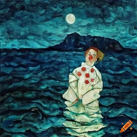 Painting Of Pierrot Lunaire By Egon Schiele On Craiyon