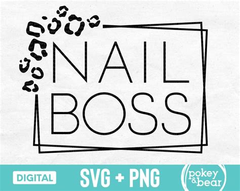 Leopard Nail Boss Svg Cheetah Nail Technician Svg Nail Artist Svg Nail