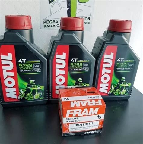 Motul 15w50 Kit Troca Óleo Bmw F800 Gs Fram Ph6114 Mxx Frete grátis