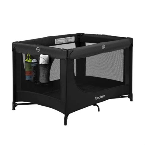 Pamo Babe Portable Enclosed Baby Playpen Crib With Mattress And Carry Bag Black Piece Kroger