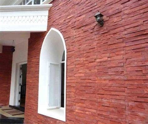 Agra Red Sandstone Wall Claddings For Buildings Size 10x10cm