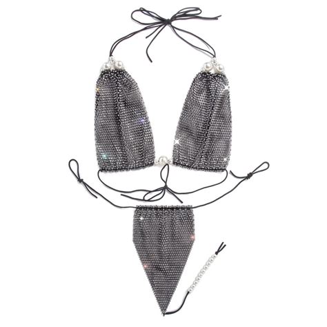 Wholesale Custom Women Swimsuits Bikini Swimwear Beachwear Thong Luxury Swim Wear And Diamond