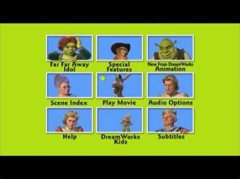 Shrek 2 2004 Dvd Menu Youtube