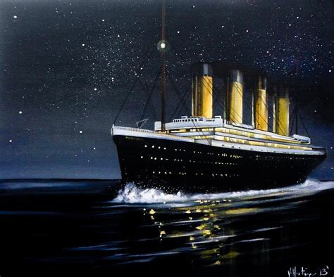 Titanic - Iceberg Dead Ahead Painting by Vikki Hastings