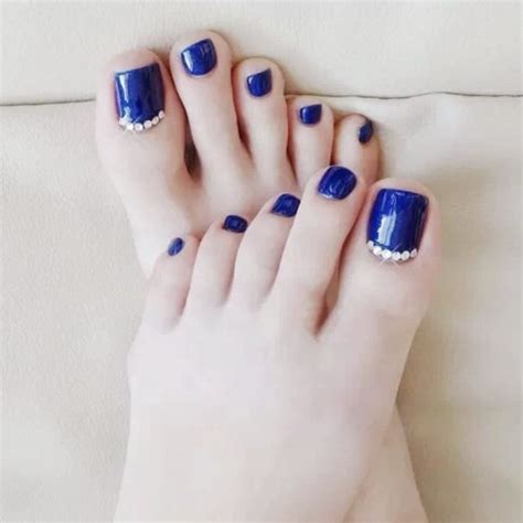 Faux ongles pour orteils YWEI MP752 Couverture complète Couleur unie Rose Nude