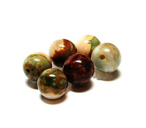 Fancy Jasper Beads Round Jasper Cabs 7 Mm Loose Beads Peach Brown