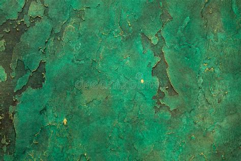 Wall With Relief Decorative Art Plaster Painted In Malachite Green