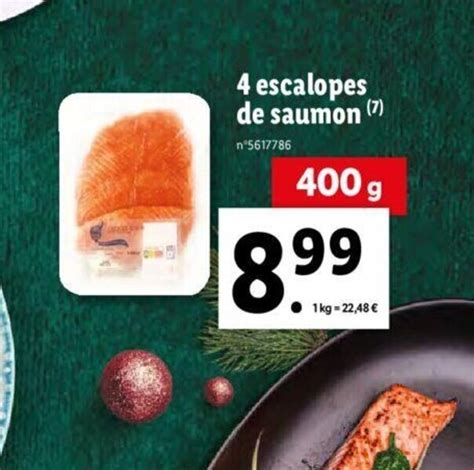 Promo 4 Escalopes De Saumon Chez Lidl