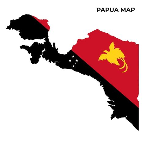 Premium Vector Papua New Guinea National Flag Map Design Illustration Of Papua New Guinea