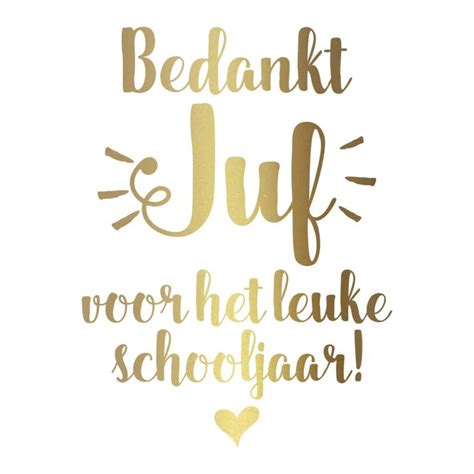 Label Vinylsticker Bedankt Juf Voor Het Leuke Schooljaar Voor Op