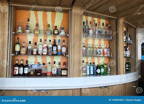 Wine and Liquor Bottles Display. Editorial Image - Image of blurred ...