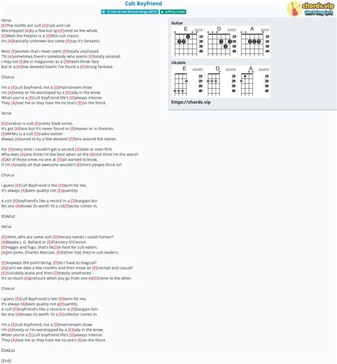 Chord Cult Boyfriend Tab Song Lyric Sheet Guitar Ukulele