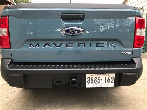 Black Reflective Tailgate Letters Installed On Area Maverick