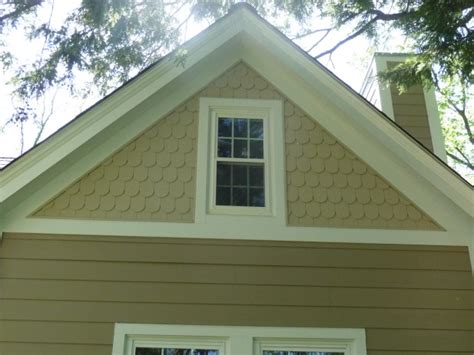 Fish Scale Shingles James Hardie Khaki Brown Siding Arctic White Trim