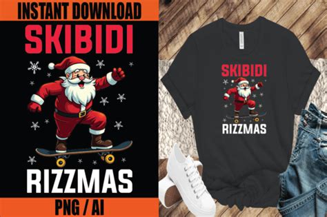 Skibidi Rizzmas Funny Santa Clause Graphic By Smarter Creative Fabrica