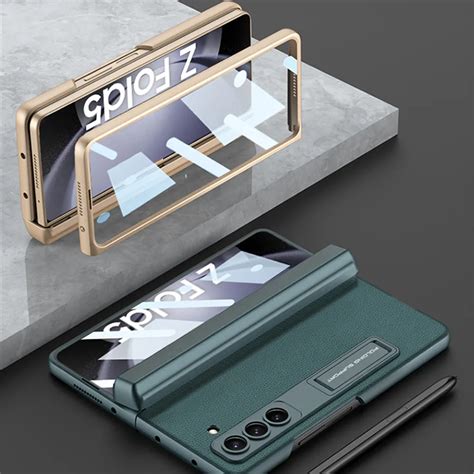 Magnetic Leather Case With Hinge Pen Slot For Samsung Galaxy Z Fold 5 The Z Fold Case