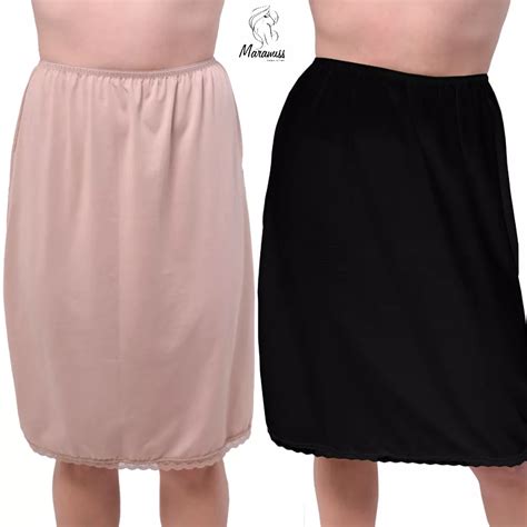 Kit C Saias Anagua Saiote Segunda Pele Vestido Feminino Evangelico Preto E Nude Saia