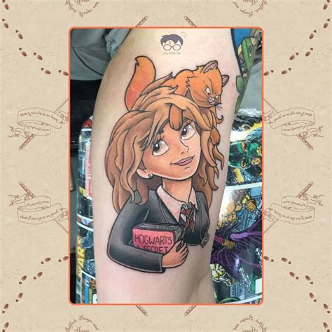 What a gorgeous Hermione tattoo in a Disney style by @tattoo_tom # ...