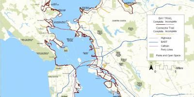 Bay trail map - San Francisco bay trail map (California - USA)