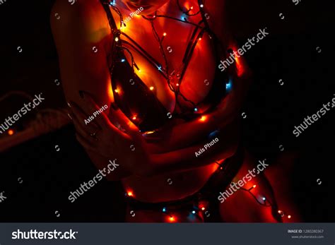 Sexy Brunette Black Lingerie Posing Inside Stock Photo 1280280367 Shutterstock