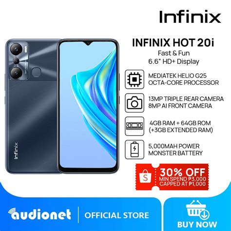 Infinix Hot I Smartphone GB RAM GB ROM MediaTek Helio G Mp Triple Camera MAh