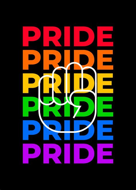 Gay Pride LGBTQ Rainbow Poster By Foxxy Merch Displate