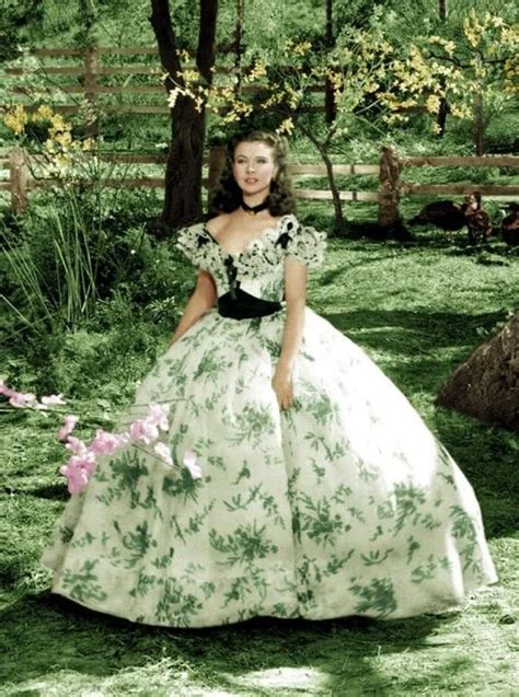 Scarlett Ohara Vivien Leigh The Bbq Dress Gwtw 1939 Gone With The