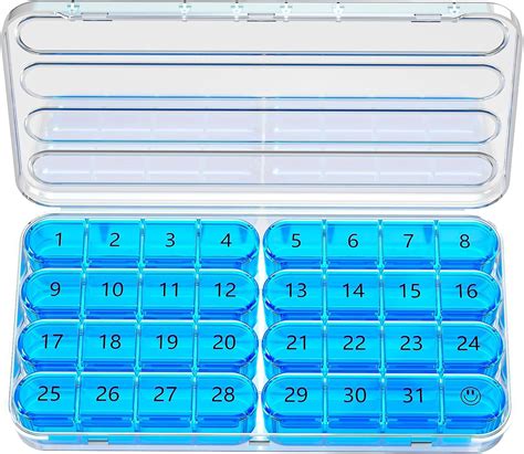 Zoksi Monthly Pill Organizer Time A Day One Month Travel Pill Case