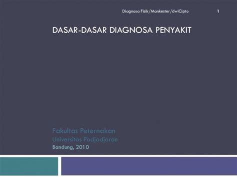 Pdf Dasar Dasar Diagnosa Penyakit Blogsunpadacidblogsunpadac