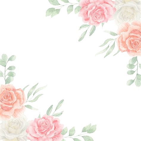 Red Rose Watercolor PNG Image White And Red Rose Watercolor Border