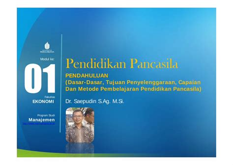 Pdf Modul Ke Pendidikan Pancasila · Landasan Yuridis Pendidikan