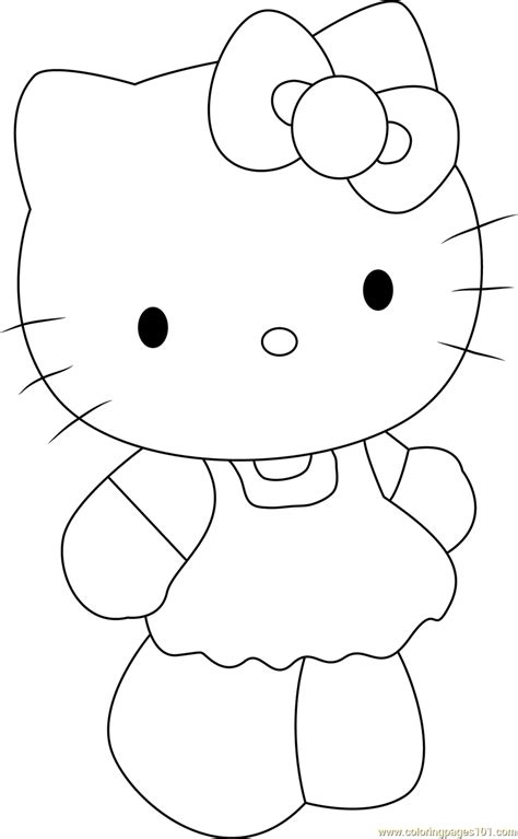 Cute Hello Kitty Coloring Page Free Hello Kitty Coloring Pages