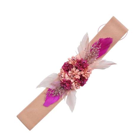 Cinturón nude flores fucsias El joyero de Miriam