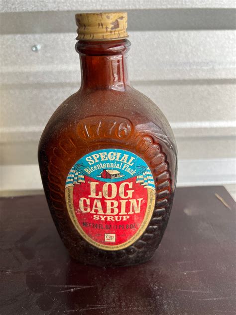 Log Cabin Syrup Bottle Bicentennial Flask - Etsy