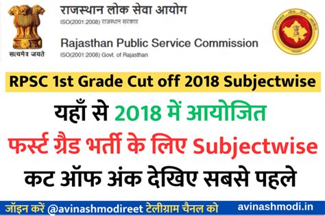 Rpsc St Grade Cut Off Subjectwise