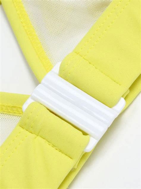 Weißer Badeanzug 2023 Sexy Bikini Durchsichtig Blume Riemchen Frauen Strand Bademode Milanoo