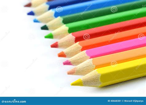 Crayon Tips stock image. Image of orange, draw, colourful - 40668381