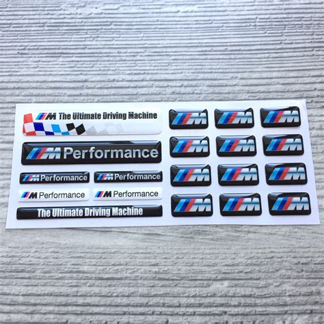 16pc Bmw M Power Performance 3d Domed Sticker Decal Emblem Etsy