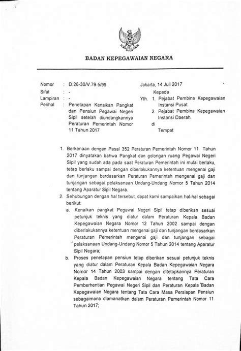 Se Bkn Ttg Kenaikan Pangkt Jul Pdf