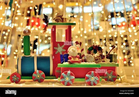 Christmas Train Decoration Stock Photo Alamy