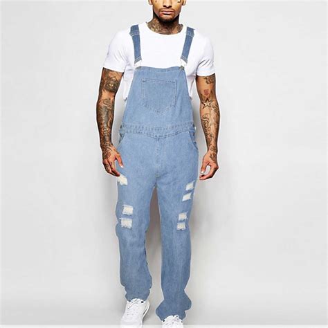 jsaierl Mens Bib Overalls Denim Plus Size Outdoor Work Heavy-duty Jeans