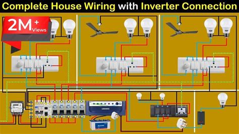 Complete House Wiring With Inverter Connection For All Room House